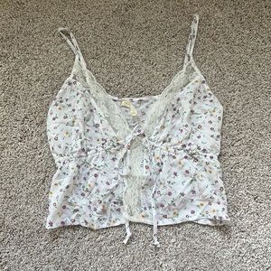 Pacsun LA Hearts floral tie top